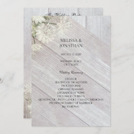 Programme de cérémonie de mariage floral moderne r