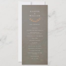 Programme de cérémonie de mariage marron