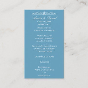 Programme de cérémonie de mariage Regency Blue