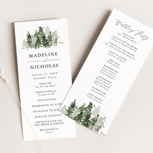 Programme de cérémonie de mariage Rustique de la F (Créateur téléchargé)