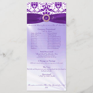 Programme de cérémonie de Mariage violet