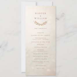 Programme de cérémonie de mariages floraux à moell