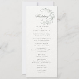 Programme de cérémonie des mariages