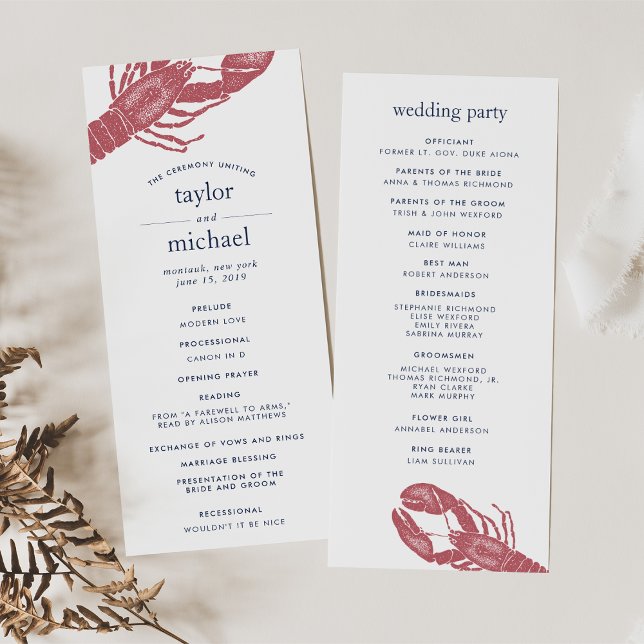 Programme de cérémonie des Mariages de Harborside (Créateur téléchargé)