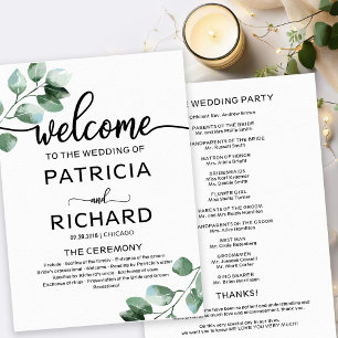 Programme de cérémonie des Mariages de verdure