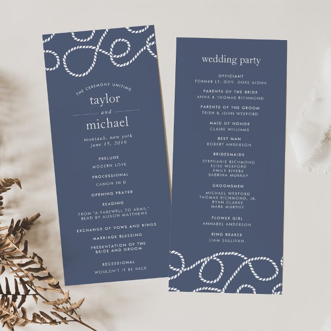 Programme de cérémonie des Mariages en état de nav (Créateur téléchargé)