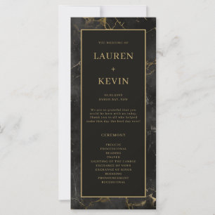 Programme de cérémonie des Mariages en marbre noir