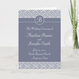 Programme de cérémonie des mariages et carte de co