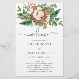 Programme de cérémonie Mariage de la verdure botan