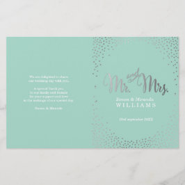 PROGRAMME DE CÉRÉMONIE mariage mini confetti mint 