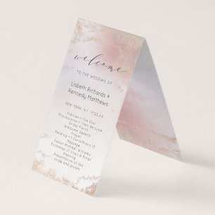 Programme de cérémonie Mariage Ombre Blush Pink Fr