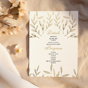 Programme de détails sur le feuillage d'or blanc d