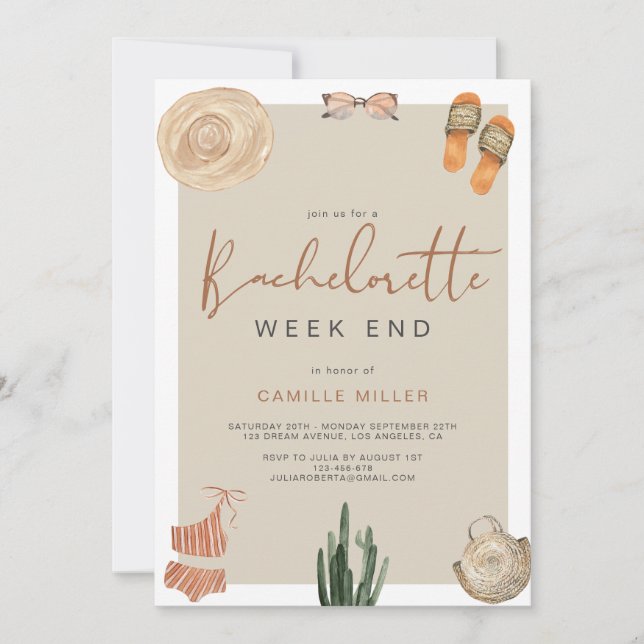 Programme de l'enterrement de vie de jeune fille B (Devant)