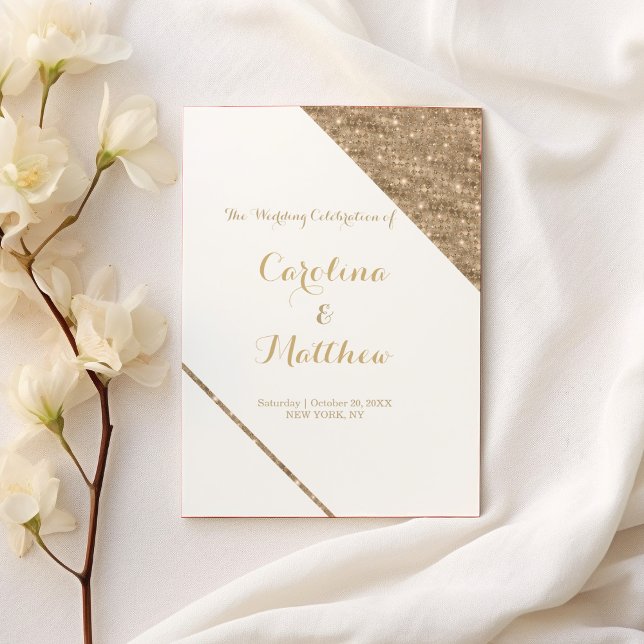 Programme de luxe classe blanc or paillettes glamo (Luxury classy white gold glitter glam Program )