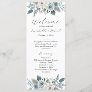 Programme de mariage (4"x9")
