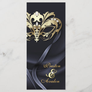 Programme de mariage à bijoux en or masqué