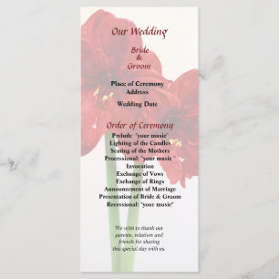 Programme de mariage à coeur de pois de senteur ro