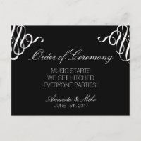 Programme de mariage amusant et simple