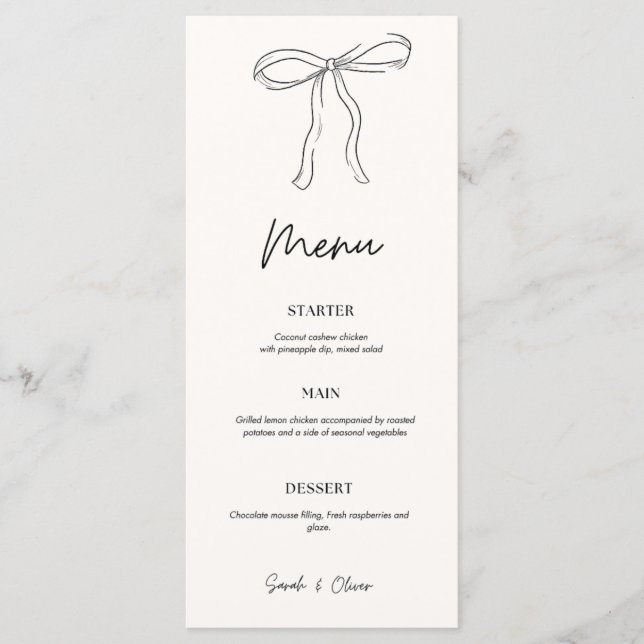 Programme de Mariage – Arc Minimalsite & Élégant (Devant)