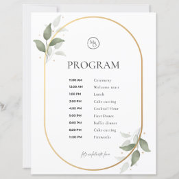 Programme de mariage – Arche dorée et décoration b