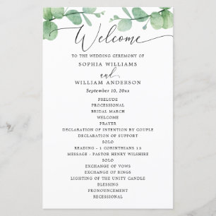 Programme de mariage au eucalyptus   Botanique en 