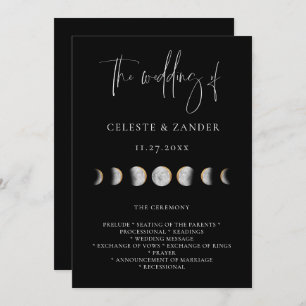 Programme de mariage aux phases de lune dorée