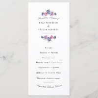 Programme de mariage Blackberry Watercolor