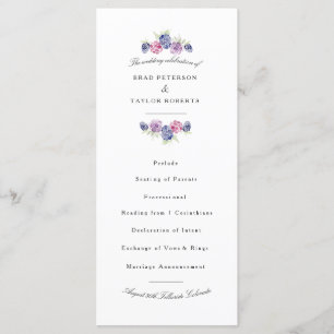 Programme de mariage Blackberry Watercolor