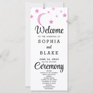 Programme de mariage blanc croissant de lune étoil