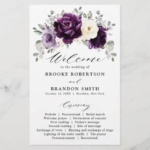 Programme de mariage blanc d'aubergine de prune vi