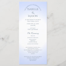 Programme de mariage bleu