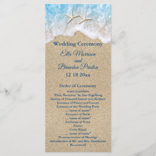 Programme de mariage Blue Beach Waves et Starfish