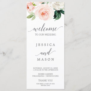 Programme de mariage Blushing Blooms