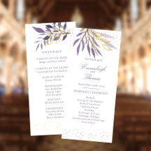 Programme de mariage botanique de la Parties scint