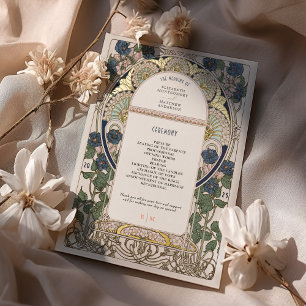 Programme de mariage Bougainvillea Navy Blue Gold
