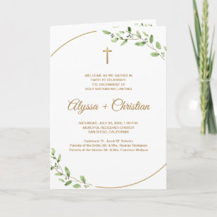 Programme de mariage catholique élégant avec lectu