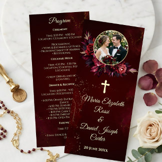 Programme de mariage catholique floral bordeaux