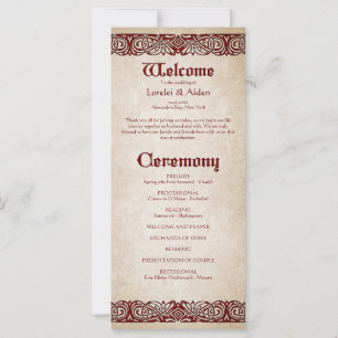 Programme de mariage celtique des épées