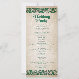 Programme de mariage celtique des épées