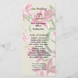 Programme de mariage coeur de lys Stargazer