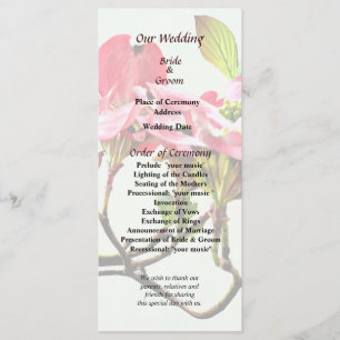 Programme de mariage Cornouiller rose