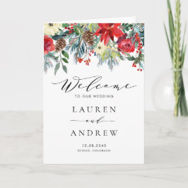 Programme de mariage Couronne de fleurs d'hiver à
