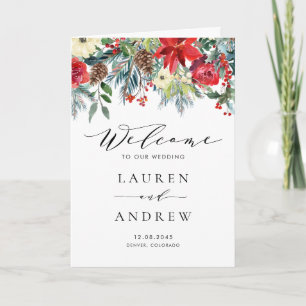 Programme de mariage Couronne de fleurs d'hiver à
