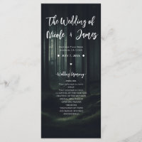Programme de Mariage Crépusculaire Forêt Sombre et