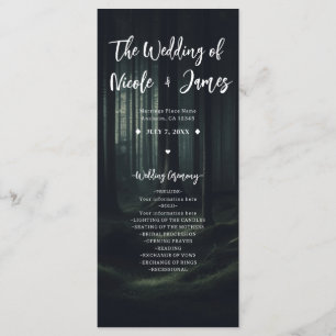 Programme de Mariage Crépusculaire Forêt Sombre et