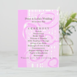 Programme de mariage Culture Mosaic Floral Rose 3