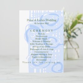 Programme de mariage Culture Mosaïque Floral Bleu 