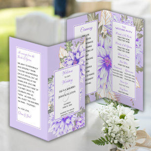 Programme de mariage Dahlias Amethyst