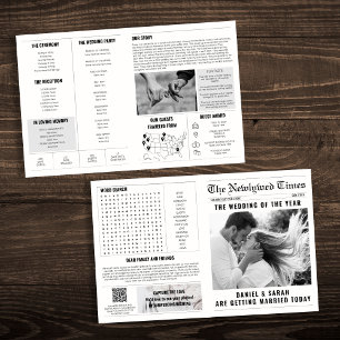Programme de mariage dans les journaux Info Word R