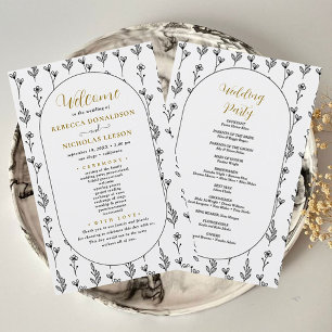 Programme de mariage de calligraphie de script élé